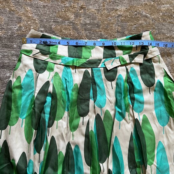 Orla Kiely Tree Print Silk Skirt 1 - Picture 8 of 13